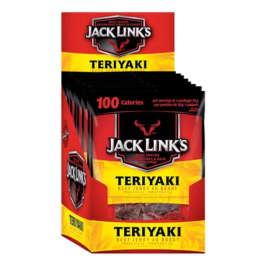 Teriyaki Beef Jerky - 48 × 35 g - Jack Link’s - Canadian Distribution - Ships Free Within Canada on Orders Above CAD $199