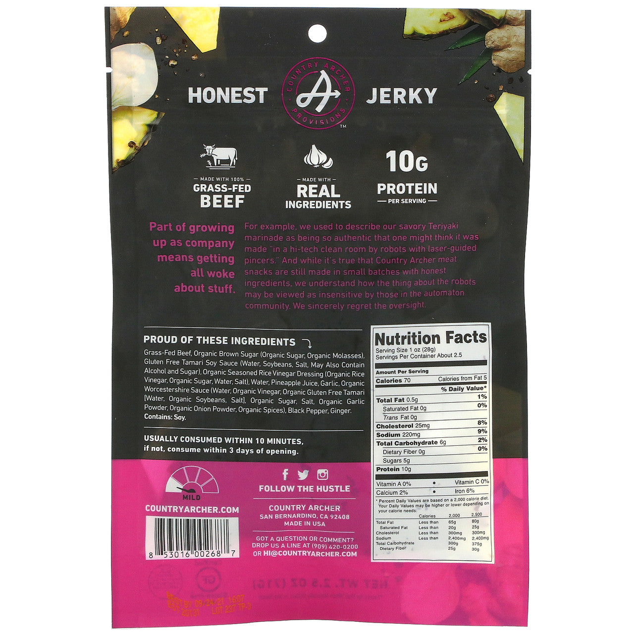 CTYARC JRKY TERIYKI BEEF ( 12 X 2.5 OZ   )