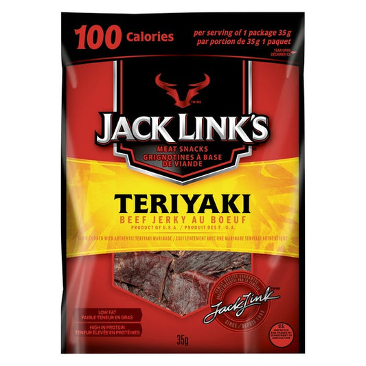 Teriyaki Beef Jerky - 48 × 35 g - Jack Link’s - Canadian Distribution - Ships Free Within Canada on Orders Above CAD $199